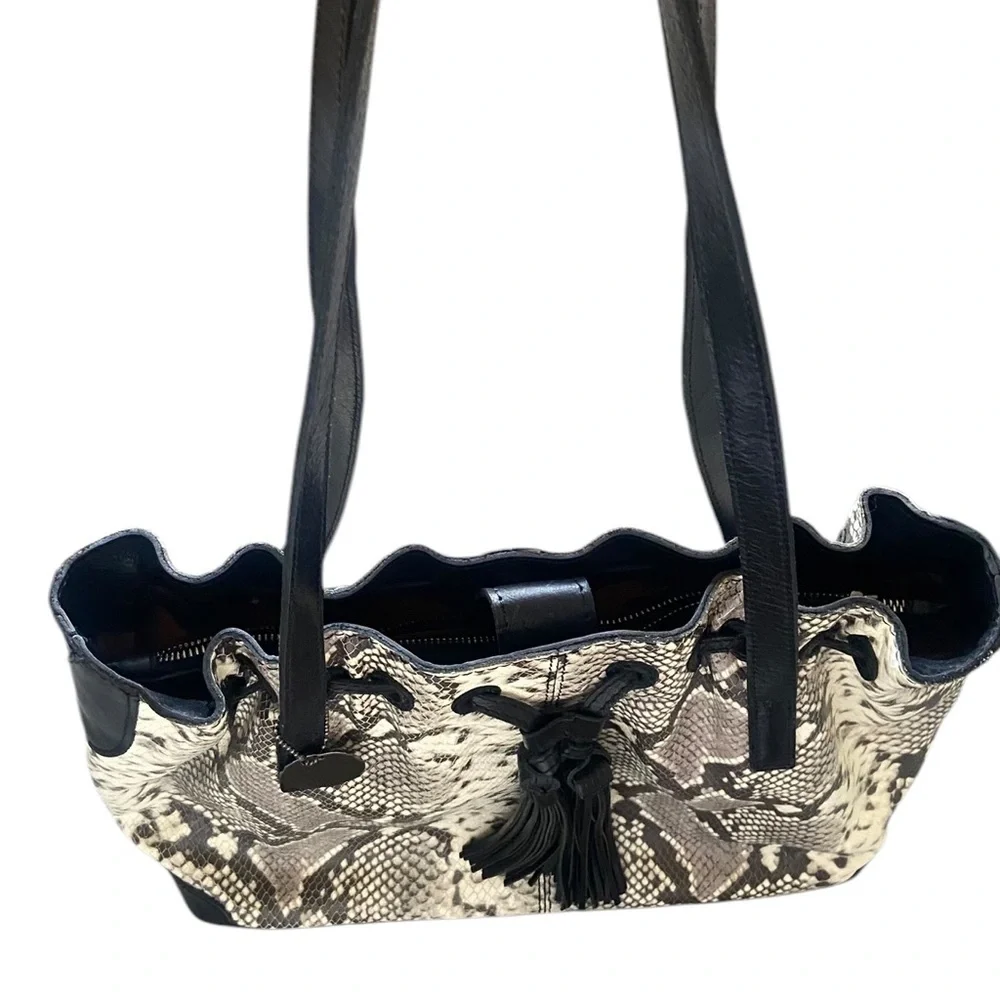 Patricia Nash Leather Drawstring Tassel Witney Tote Bag
